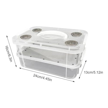 Mealworm Breeding Kit | Odor Resistant with Ventilated Lid,Mealworm Breeding Bins | for Reptiles, Birds, Chickens, Lizards, Bearded Dragon, Frogs, Tortoises