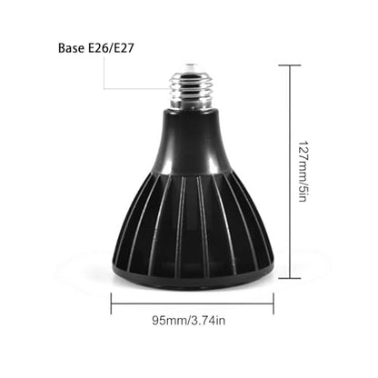 Sxminer 18W Full Spectrum LED Plant Light Bulb, E26/E27 Base, High PPFD 120LM/W, 5800K Cool Daylight, 24° Focused Beam, CRI 98+, for Indoor Plants, Seedlings, Succulents, Greenhous – 1 Pack