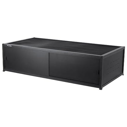 Versatile PVC Reptile Cabinet with Glass/PVC Door Options Reptile Terrarium 40x16x12 inch ToxiRium PVC Reptile Enclosure with Front Opening Sliding Door Tank for Bearded Dragon Snake Ball Python - size: 40"x16"x12"
