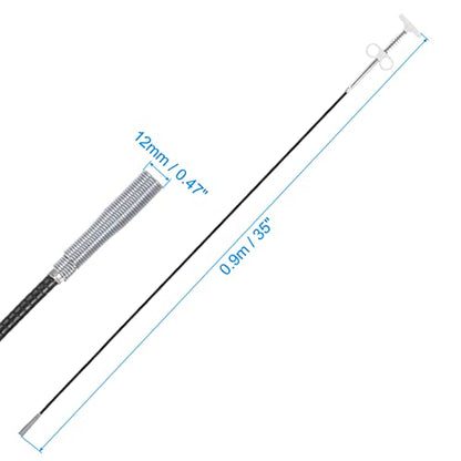 HARFINGTON Flexible Grabber Claw Pick Up Tool 35 Inch 4 Claws Stainless Steel Sewer Cleaning Hook Unclog Sink Sewer Hair Drain Cleaner Tool Sink Unclogger for Toilet Bathtub Sewer White - color: White, size: 35 Inch