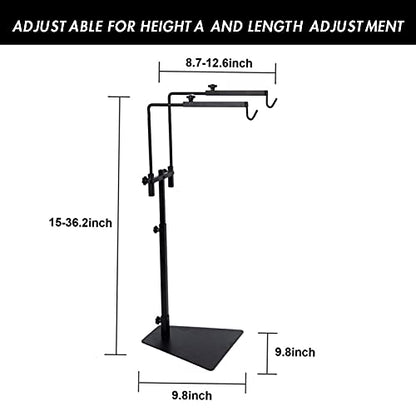 Adjustable Reptile Lamp Stand Floor Light Holder, Hook Hanging Heat Lamp for Reptile Amphibian Terrariums Tortoise and Other Cold Blooded Animal Enclosures Glass Terrarium Heating Light… (Modern 2)