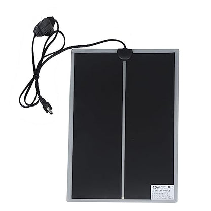 Fdit Reptile Terrarium Heat Pad, Adjustable Temperature Under Tank Heater for Snake Lizard, Watertight PET Heating Mat for Pet Warmth and Comfort (20W) - size: 20W