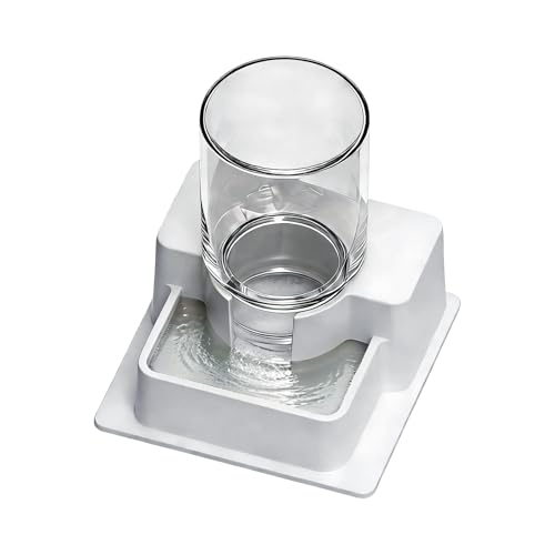 Automatic Reptile Feeder - Reptile Automatic Dish, Crab Water Dispenser | ABS, Bearded Dragon Water Bowl Food Container for Lizard Chameleon Snake Frog Hermit Crab Amphibian Habitat - color: White