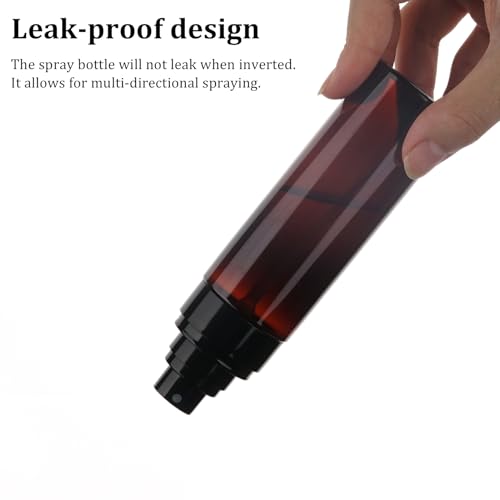 Cosywell 5 Pack Fine Mist Spray Bottles 3.5oz/105ml Leak Proof Mister Spray Bottle Refillable Plastic Hair Spray Bottle for Perfume Skincare Toners Water Cosmetics (Brown) - color: B-Brown