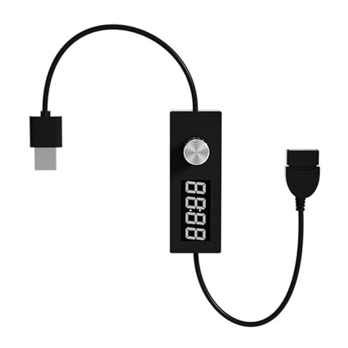 PowerFlow Adjustable USB Timer Cable Programmable Countdown Power Off Switch with Digital Display for USB Fan Lamp Night Light Aquarium 5V Devices