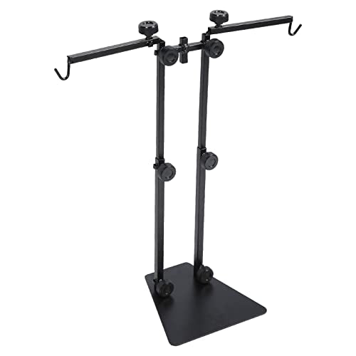 Gavigain Reptile Lamp Stand Multipurpose Double Hook Adjustable Terrarium Metal Light Stand for Reptile Terrarium Tank