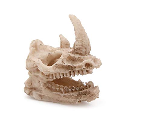 Driak 3pc Resin Rhino Skull Rhino Decor Aquarium Decoration Fish Tank Decorations Reptile Fish Tank Terrarium Decor Reptile Hide Fish Hideout Aquarium Decor