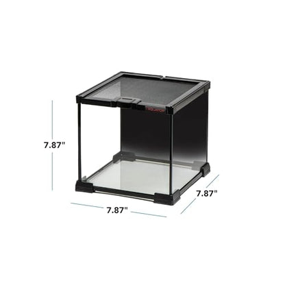 Aquatop 2.1 Gallon Cube Terrarium with Durable Mesh Top for Easy Access & Ventilation - Perfect for Reptiles & Plants, 7.87 x 7.87 x 7.87 Inches, RT-02 - size: 2.1 Gallon