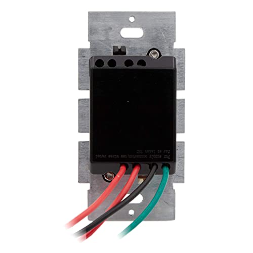 Maxxima LED Dimmer Electrical Light Switch, Black, 3-Way/Single Pole Use | 600 Watt Max, LED and Incandescent Compatible, Wall Plate Cover Included - color: Black