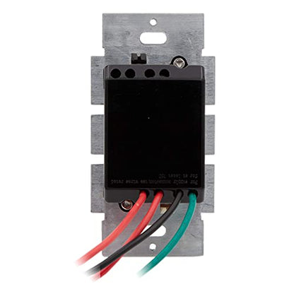 Maxxima LED Dimmer Electrical Light Switch, Black, 3-Way/Single Pole Use | 600 Watt Max, LED and Incandescent Compatible, Wall Plate Cover Included - color: Black