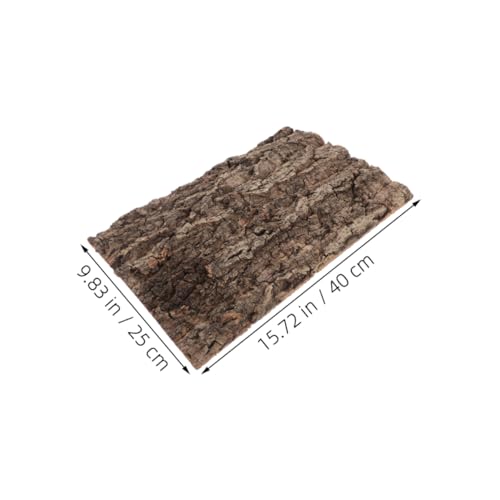 2pcs Natural Reptile Bark Bedding Backdrop for Terrarium Cork Substrate for Snakes Spiders Bearded Dragons Geckos and Crabs