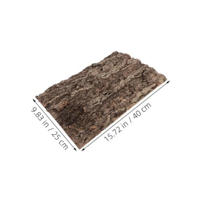 2pcs Natural Reptile Bark Bedding Backdrop for Terrarium Cork Substrate for Snakes Spiders Bearded Dragons Geckos and Crabs