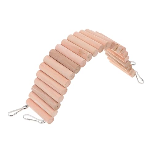 BESPORTBLE Multi-Purpose Wooden Crawler Shelter for Pets Climbing Ladder Arch Bridge and Hiding Nest for Hamsters Lizards and Tortoises