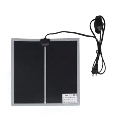 Reptile Pet Heat Mats, 7/14/20W 110V Adjustable Temperature, Rapid Heating Pad for Home Office Insect Box Under Tank Terrarium Turtle Tortoise Snakes Lizard (Black-14W-US Plug-110V(28X28CM)-1Pcs) - color: Black-14W-US Plug-110V(28X28CM)-1Pcs