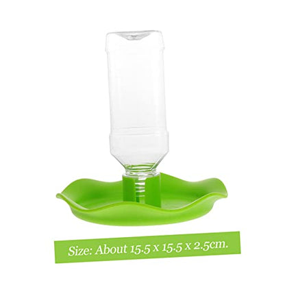 Pet Fountain Water Bowl Reptile Food Tray Automatic Feeder Plastic Easy to Lizard Tortoise Multi-Purpose Stand