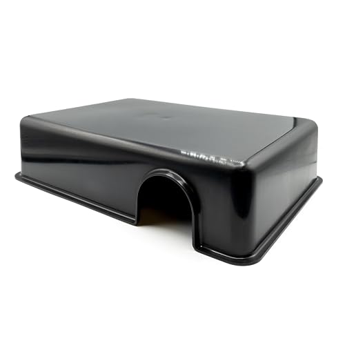 Pangea Reptile Hide Box (D - Large 13"x9"x3" Exterior Size) - Fits Most Standard Rack Units, Usable as Snake Tank Accessories, Good for Ball Python, Boas, Leopard Geckos, Kingsnake - size: D- Large