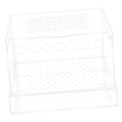 GANAZONO Clear Feeding Case for Spiders and Geckos Durable Hatching Container with Lid Habitat Box for Reptiles and