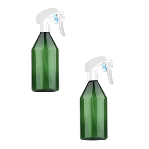 2 Pack Plastic Spray Bottles, 10oz Refillable Empty Spray Bottles for Cleaning,Hair Spray Bottles with Adjustable Nozzle,Spray Bottles for Cooking,Plants,Essential Oils,Hair,Cleaning Solutions - color: Green