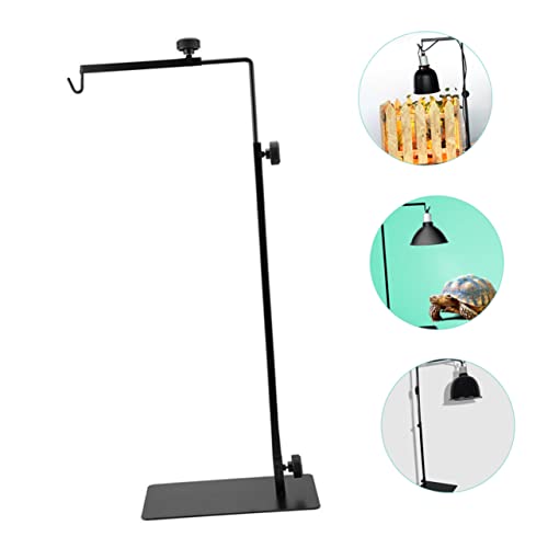 Reptile Heat Lamp Stand Adjustable Metal Lamp Rack for Reptile and Plant Lighting Compact Design for Terrariums and Basking Areas Prevents Scalding and Ensures Safety