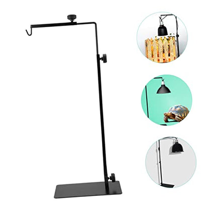 Reptile Heat Lamp Stand Adjustable Metal Lamp Rack for Reptile and Plant Lighting Compact Design for Terrariums and Basking Areas Prevents Scalding and Ensures Safety