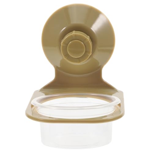 Healifty Reptile Feeding Bowl with Suction Cup Design for Small Pets and Reptiles, Abs Multifunctional Water and Food Dish, Easy to Clean for Terrarium Tank Use
