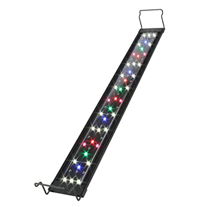 WaterRebirth Ultra-Slim Full Spectrum LED Aquarium Light Adjustable Brackets,800LM 20W for 24Inch to 30Inch Fish Tank Lighting Fresh Water - size: 24-30"