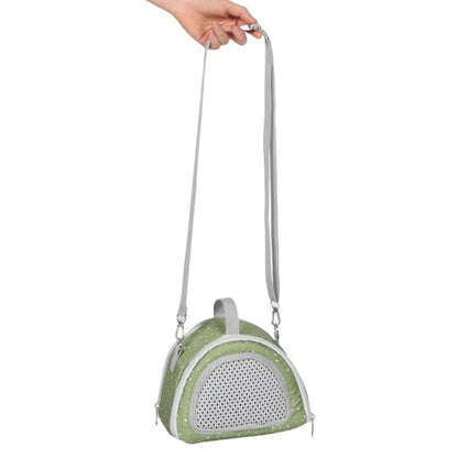TOYANDONA 2pcs Portable Small Pet Carrier Bag for Hamster, Lizard, Sugar Glider, and Reptiles, Made of Sturdy Polyester and Oxford Cloth, Suitable for Travel and Outdoor Use in Weather