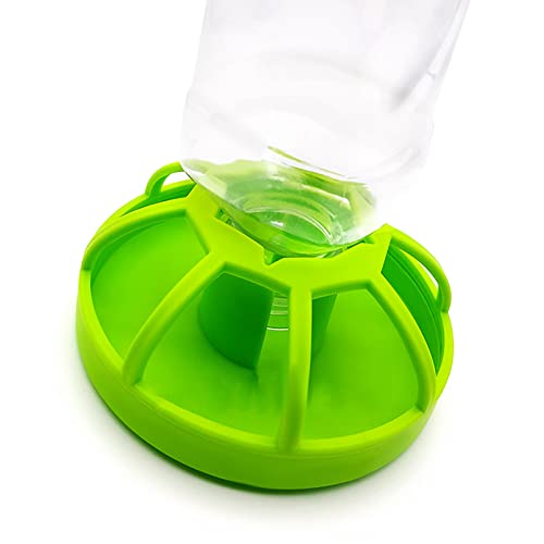 Reptile Water Bottle Turtle Food Dish and Water Bowl Automatic Feeders Waterer Tortoise Dispenser Bottle Feeding Dish for Lizard Chameleon