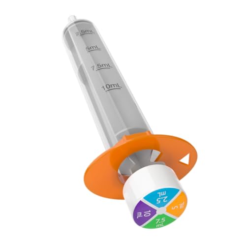 EZY DOSE Kids Baby Oral Syringe & Dispenser, True Easy Design for Liquid Medicine,Tylenol, Motrin, Easy to Administer, Accurate Dosing,10 mL/2 TSP Color Coded, BPA Free, Pack of 3 - size: 10 mL/2 TSP without Brush (3-Pack)
