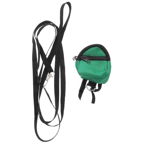 BESTonZON Reptile Backpack with Adjustable Leash, Portable Harness for Bearded Dragon and Lizards, Lightweight Small Animal Carrier for Outdoor Walking and Travel, Green