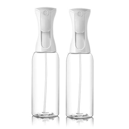 Mistifi Continuous Mist Spray Bottle – Ultra Fine Refillable Water Mister for Hair, Plants, Cleaning, Skincare, Salon & Home Use (500ml 2Pcs, Transparent bottle) - color: Transparent bottle, style: 500ml 2Pcs