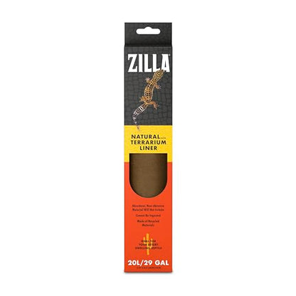 Zilla Reptile Terrarium Bedding Substrate Floor Liner, Brown, 20L/29G, 11.75" x 29.5" - size: 11.75" x 29.5"