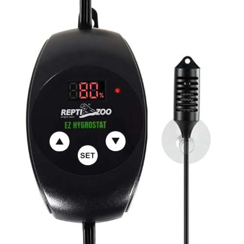 REPTI ZOO Reptile Digital Hygrometer Controller LED Humidistat Reptile Humidity Control for Reptile Terrariums Tank Reptile Humidifier Fogger Mushroom Greenhouse