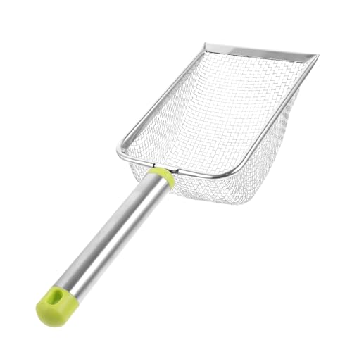 BESPORTBLE 2pcs Stainless Steel Cat Litter Scoop Fine Mesh for Easy Cleanup of Pet Waste Shovel for Cat Litter and Reptile Excrement for Maintaining Spaces