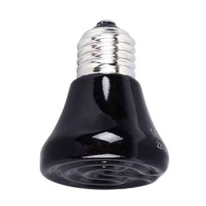 Heat Lamp for Reptiles, Safe Efficient Reptile Heat Bulb Stable Black No Light for Home Parrots Cat Bed (50w) - size: 50 Watts