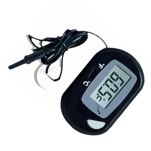ZJchao Digital Aquarium Thermometer LCD Display Reptile Fish Thermometer with Probe for Water Temperature Measurement Fish Tanks Reptile Habitats