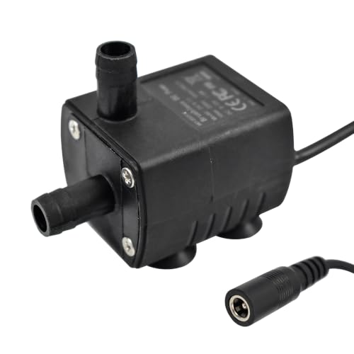 CONQUERALL DC 12V 5W Waterproof Submersible Pump 200L/H 2m for Yard Drainage, Hydroponics and Solar Fountain - color: 12v 5w 200l/H 2m Head, size: 1PC