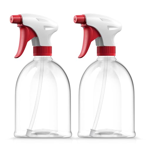 Bar5F Spray Bottle - 2 Pack - Mist/Stream, 16 Oz Premium Empty Spray Bottles for Cleaning Solutions, 100% Leak-Proof, BPA-Free, Spray Bottle for Hair, Plants, Pet, Vinegar, BBQ, Rubbing Alcohol