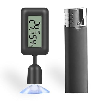 Mini Thermometer Indoor Digital Temperature Humidity Meter forTerrarium Reptile Accessories forHumidor, Thermostat Reptile Tank