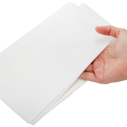 Okllen 200 Pcs Bird Cage Liners, 11x20 Inch Disposable Cage Paper Liners Pad Absorbent Non-Woven Tray Liners for Parrot Parakeet Finch Canary Pet Bird, White