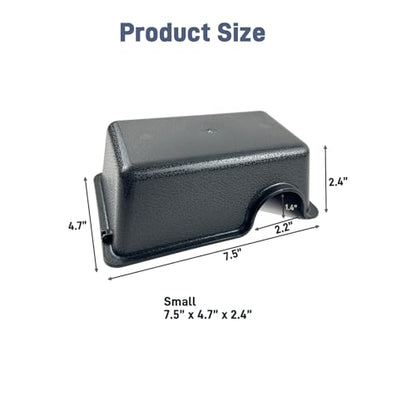 Small 2 Pcs Durable Reptile Hide Box, Ball Python Hide, Leopard Gecko Hide, Bearded Dragon Hide, Easy to Clean Reptile Hides Cave for Tank, Snake Hide Enclosure (7.48" x 4.72" x 2.56") - size: Small (2-Pack)
