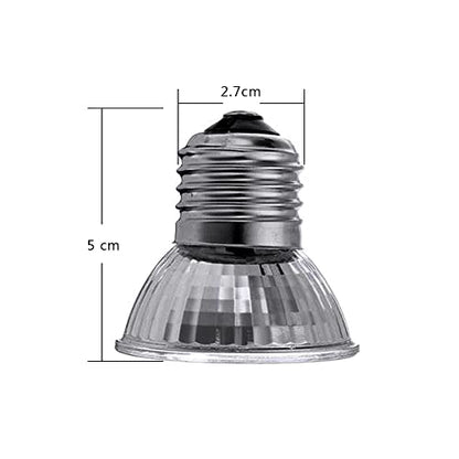 UVA UVB Reptile Light Bulbs 4 Pack 50W,Basking Light Heat Lamp for Reptiles and Amphibian Tank Terrariums Cage for Turtle,Bearded Dragon, Works with Various Lamp Fixtures Come with UV Test Card