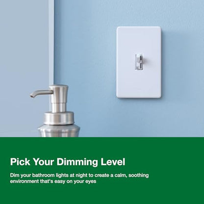Lutron Ariadni/Toggler LED+ Dimmer Light Switch for Dimmable LED, Halogen and Incandescent Dimmer Switch, 150W, Single-Pole/3-Way, AYCL-153P-LA, Light Almond - color: Light Almond, size: 1 Pack
