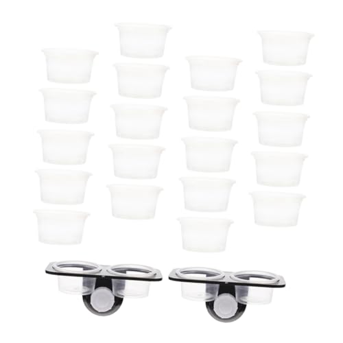 2-Pack Reptile Feeding Ledge with Suction Cup Gecko Water Feeder and Food Bowl for Reptile Tank Supplies Random Color Accessories