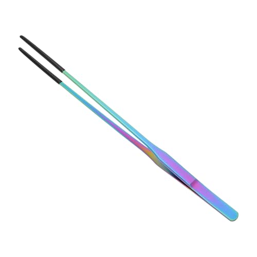 Reptile Feeding Tongs, Stainless Steel Lizard Feeding Tongs, Aquarium Straight Feeding Tweezers for Reptiles W/Rubber Tip, Terrarium Feeding Tongs for Gecko,10.83", Assorted Color