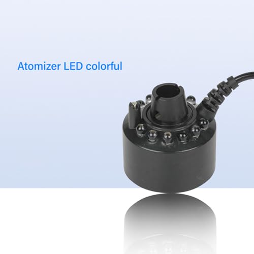 Fockety Reptile Fogger, Reptile Humidifiers with LED Colorful Lights, Reptile Mister for Amphibians Terrariums, Automatic Terrarium Fogger for Beared Dragon Lizard Gecko Snake Tortoise