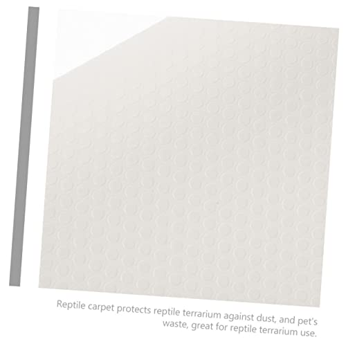 Yardwe Reptile Carpet for Bearded Dragon Lizard Tortoise Snake Turtle Eva Mat Terrarium Liner Soft Bedding Easy Clean - color: White