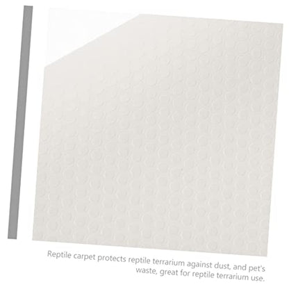 Yardwe Reptile Carpet for Bearded Dragon Lizard Tortoise Snake Turtle Eva Mat Terrarium Liner Soft Bedding Easy Clean - color: White