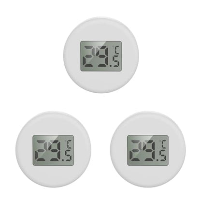 FOMIYES 3 Pcs Aquarium Temperature Gauge Tank Thermometer Terrarium Digital Reptile Water Thermometer LCD Display Thermometer Suction Cup Thermometer Fishtank Container Number White, Whitex3pcs