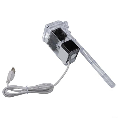 Minhe USB Aquarium External Waterfall Filter Pump, Silent Operation for Small Fish Tanks, Compact PVC Design